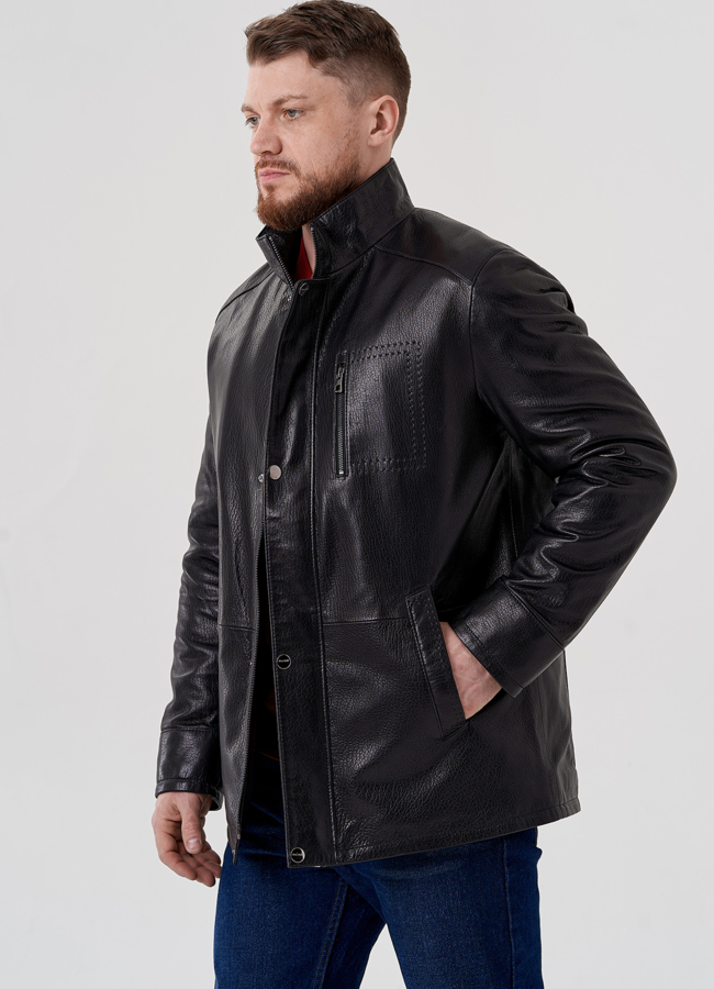 Мужская куртка из натуральной кожи  модель № 24389 универмаг малина