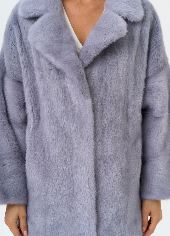 Куртка из меха норки с английским воротником модель № 26082 универмаг малина