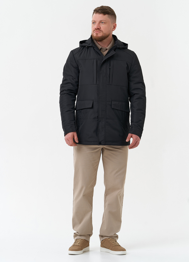 Мужская утепленная куртка с капюшоном модель № 30274 в рассрочку