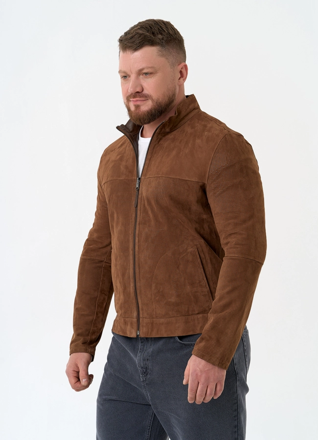 Мужская двухсторонняя куртка из натуральной замши модель № 32868 универмаг малина фото