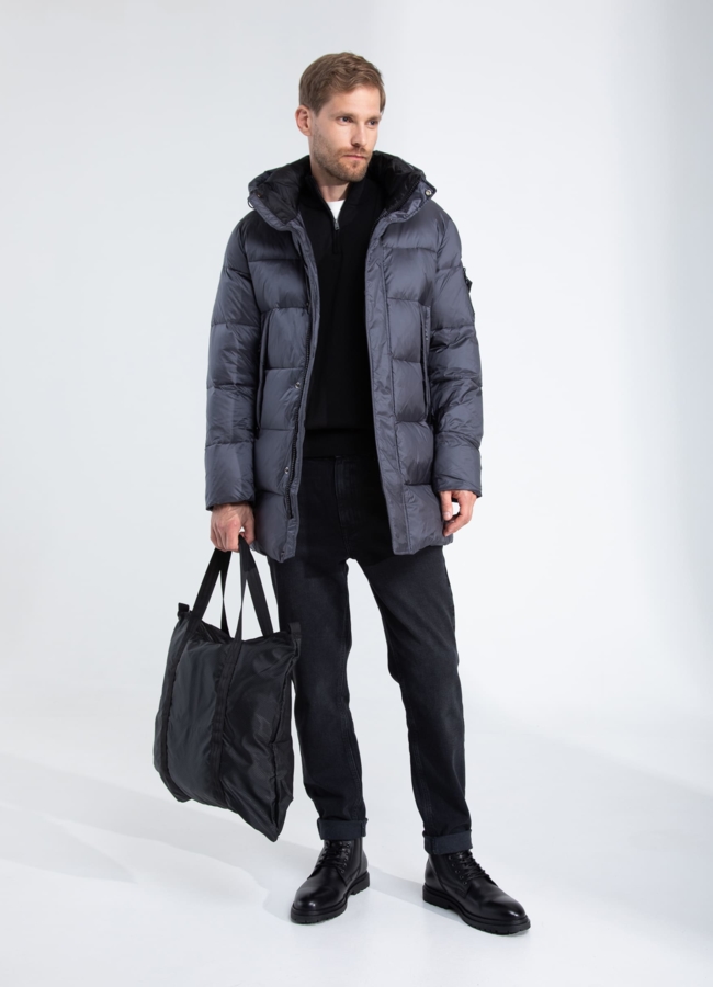 Пуховик мужской с капюшоном  модель № 25788 в рассрочку
