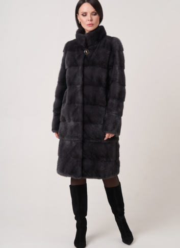 Норковая шуба трансформер, поперечная со стойкой Норковая шуба трансформер, поперечная со стойкой