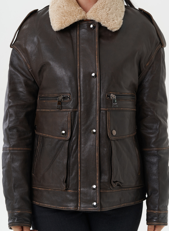 Кожаная куртка-пилот 