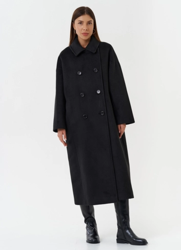 Женское двубортное пальто 