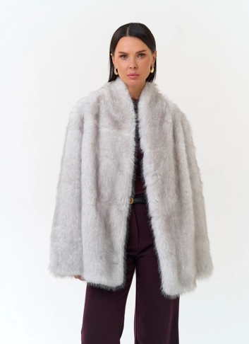 Женская шуба из эко меха фото