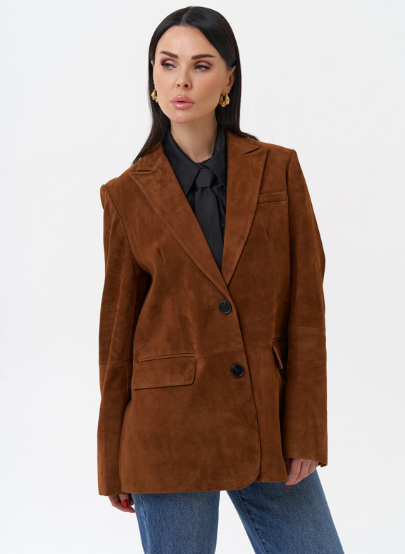 Женский замшевый жакет