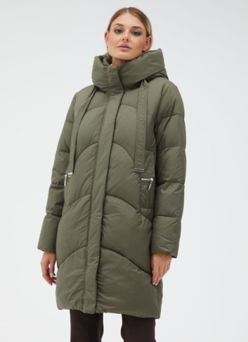 Женский пуховик с капюшоном