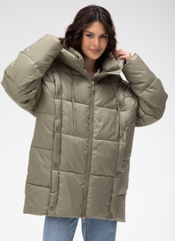 Женский пуховик с капюшоном 