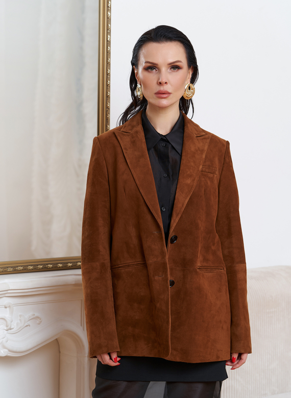 Женский замшевый жакет