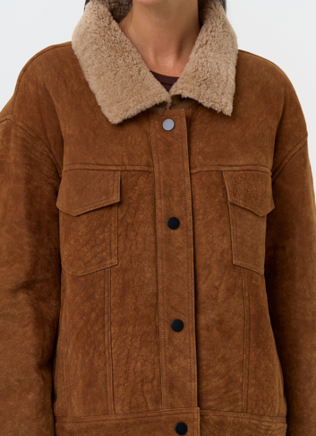 Женская дубленка - "рубашка"