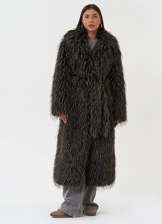 Шуба из эко меха под лису модель № 28679 в кредит